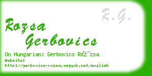 rozsa gerbovics business card